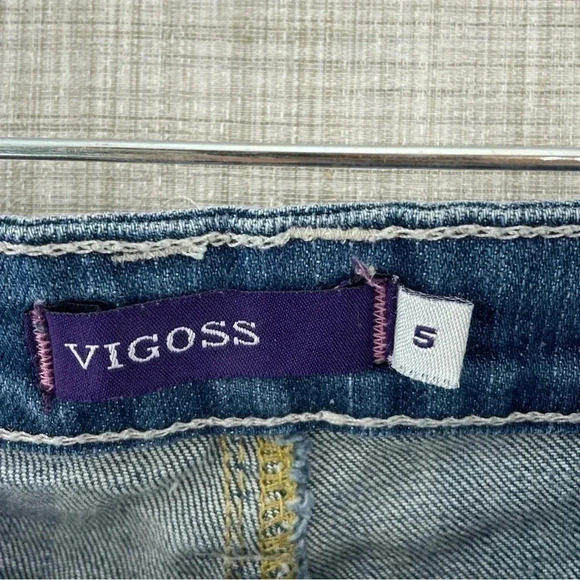 Vigoss Bermuda Distressed Jean Shorts Women's S 2342 - Picture 7 of 10